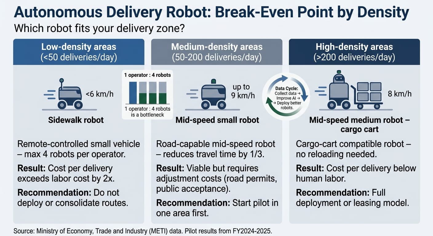 Featured image for blog post: 自動配送ロボットの損益分岐点:導入判断の3基準. テクノロジー・イノベーション related article thumbnail.