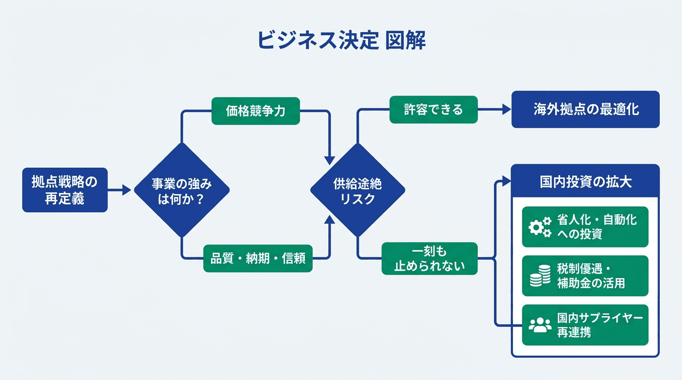 Featured image for blog post: 円安は好機か?経営者が下すべき「国内回帰」の決断基準と次世代への拠点戦略. 経営戦略・財務 related article thumbnail.