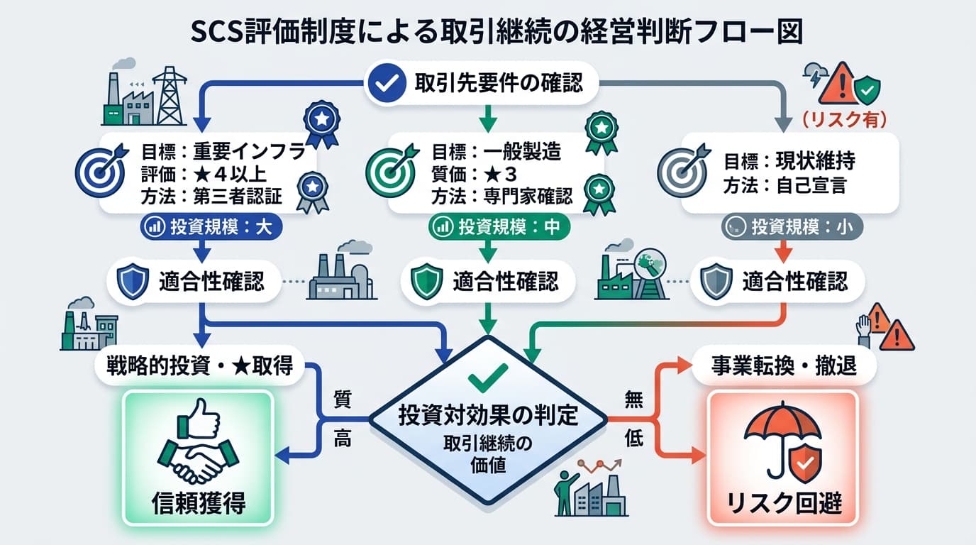 Featured image for blog post: 2026年「取引排除」の現実。SCS評価制度が中小企業に突きつける決断. リスク管理・コンプライアンス related article thumbnail.
