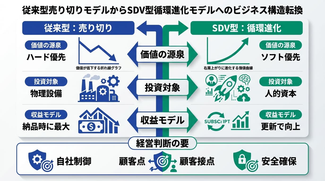 Featured image for blog post: SDV時代の中小企業経営:製品価値を「更新」し続け、次世代へ強い会社を繋ぐ方法. 経営戦略・財務 related article thumbnail.