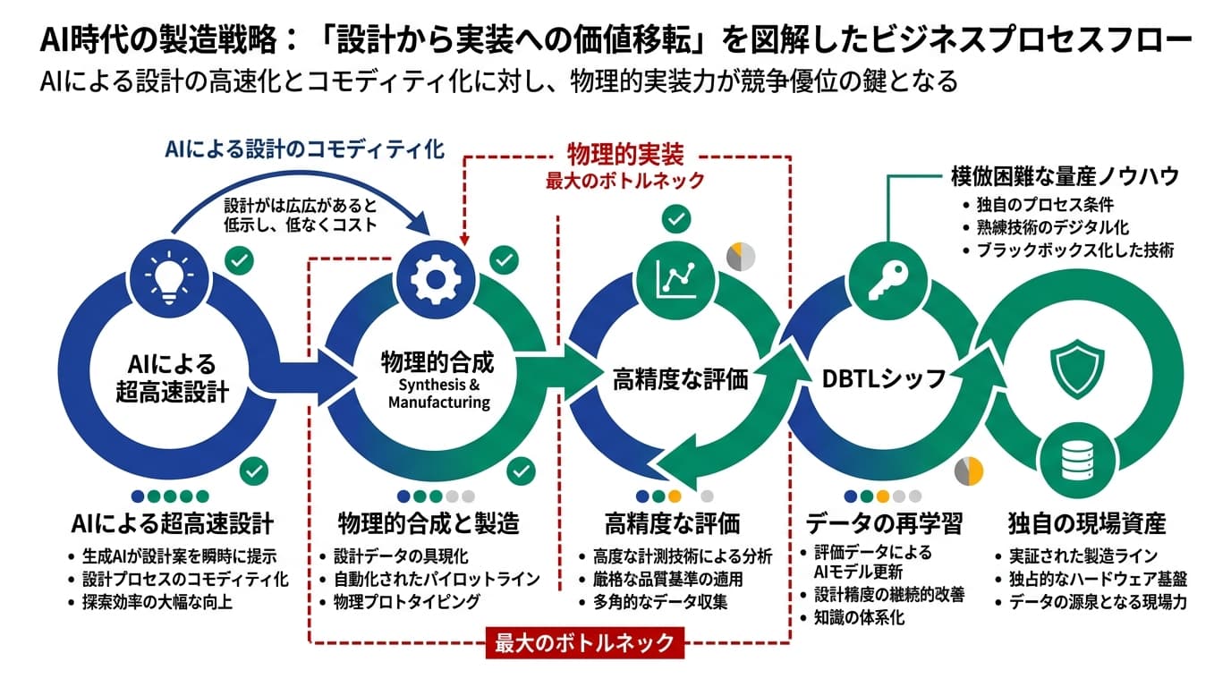 Featured image for blog post: AIが変えるバイオ・ものづくり:設計より「形にする力」が勝敗を分ける. 業界動向・未来予測 related article thumbnail.